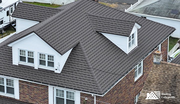 Brick home with a durable, weather-resistant asphalt shingle roof.